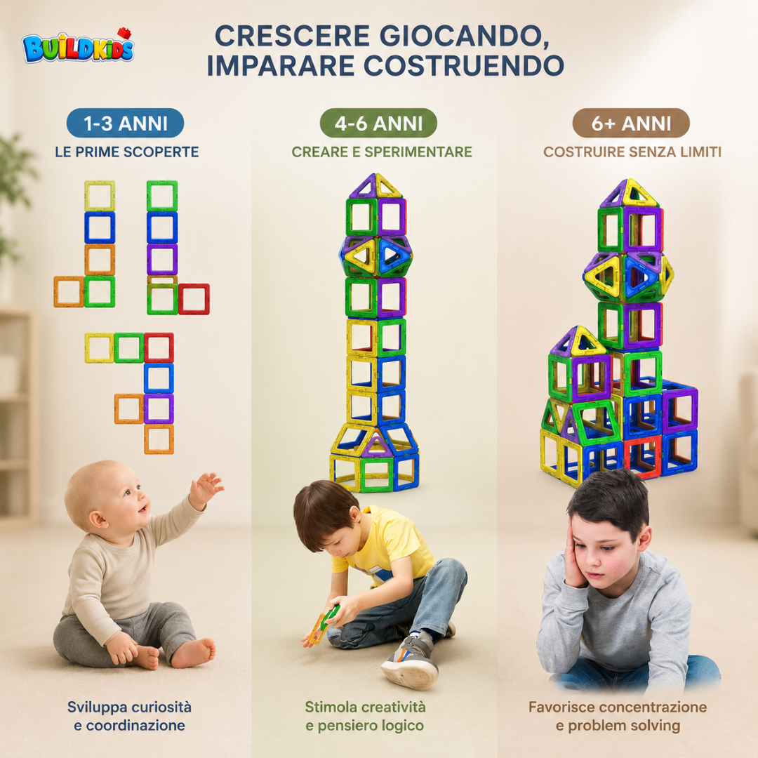 BUILD KIDS ™️- Blocchi Magnetici per costruzioni